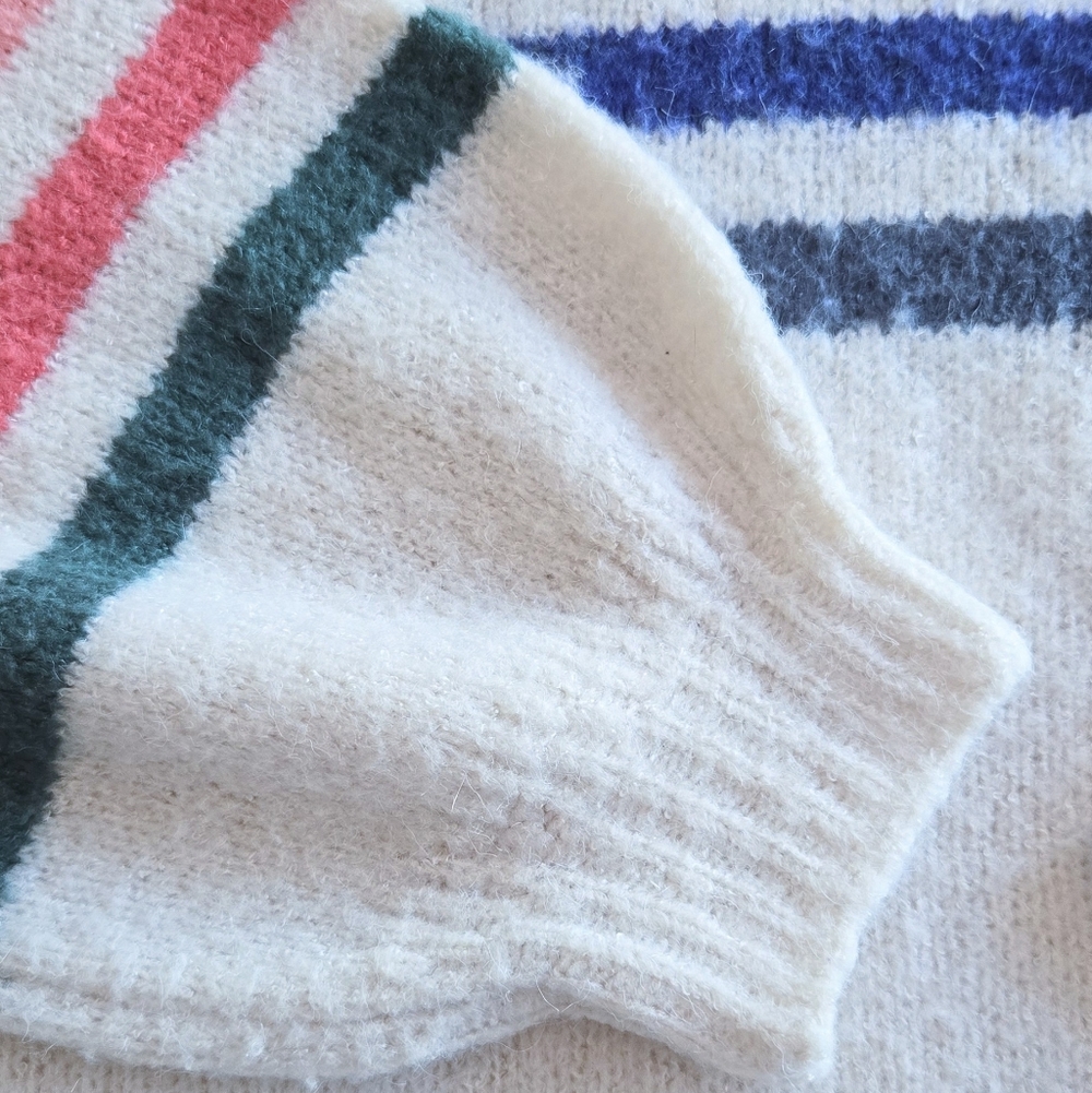 A Beautiful Soul Striped Sweater Balloon Sleeve Size 3X 22/24 - Picture 5 of 8